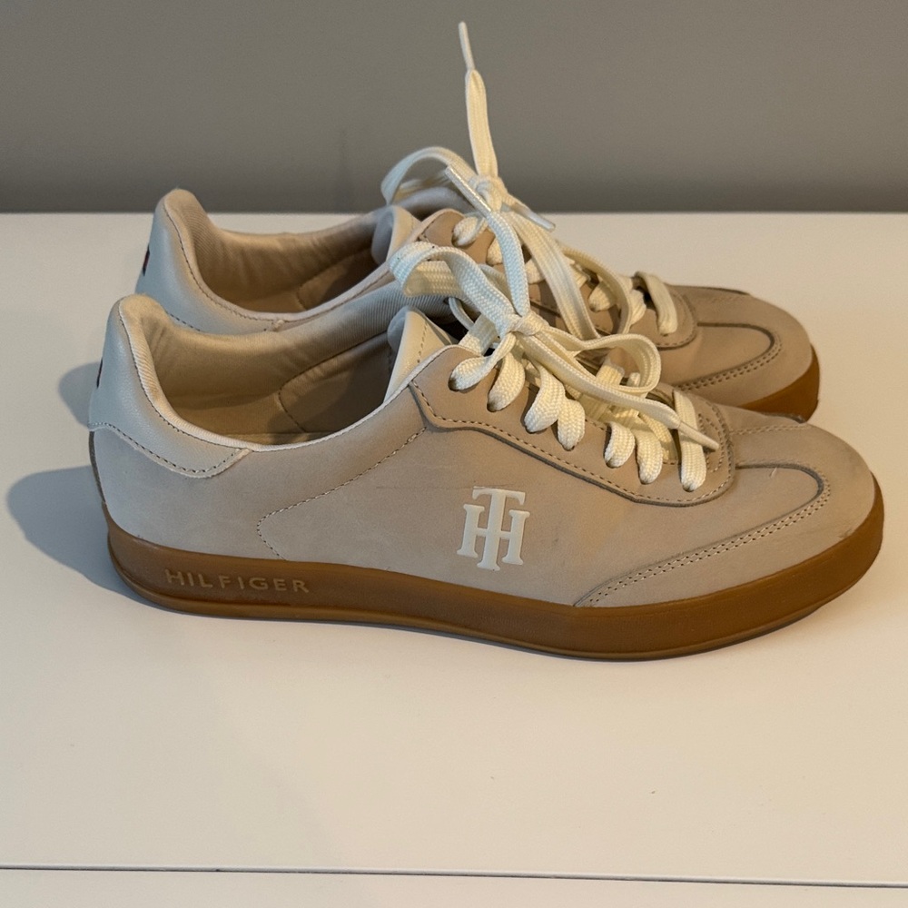 Tommy Hilfiger Beige and White Sneakers